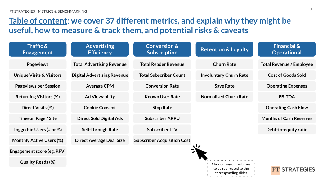 metrics and benchmarking