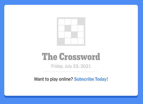 The Crossword barrier page