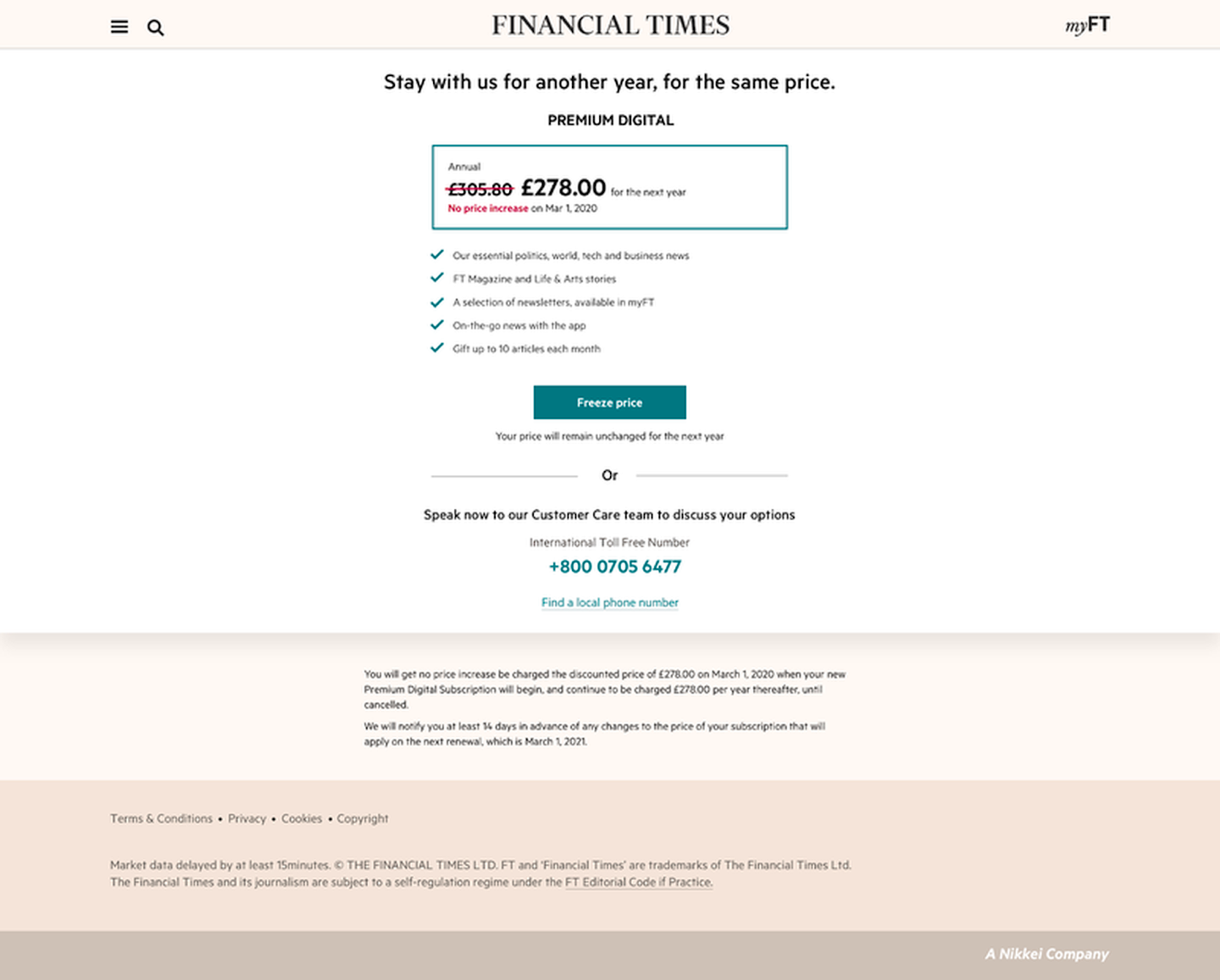 Financial Times Retention strategy #3